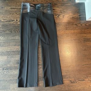 Bcbg Maxazria The Culotte Lisa Leather Trim Waistband Trouser Pants